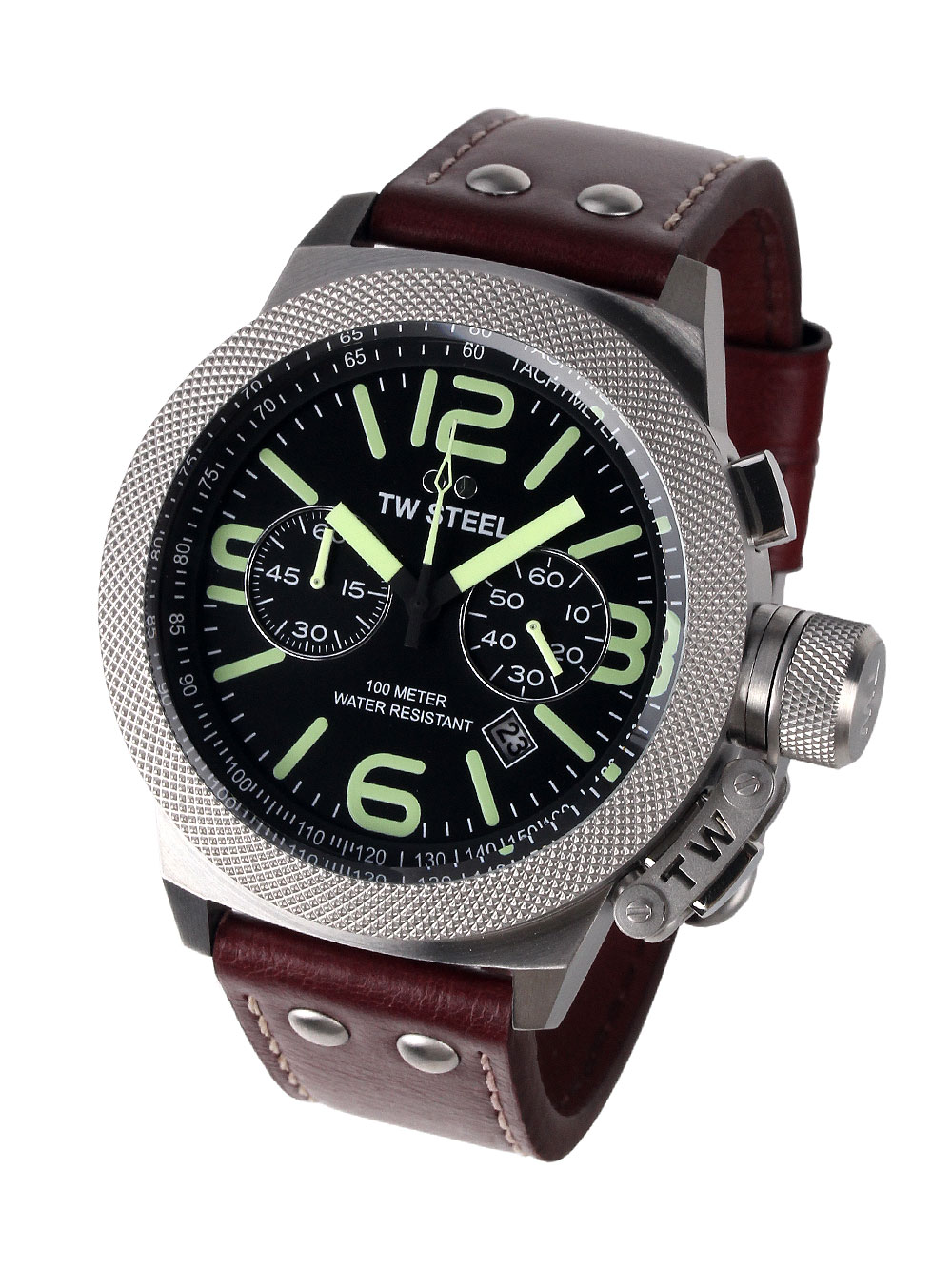 TW-Steel CS24 Canteen Leather Chronograph 50mm 10ATM