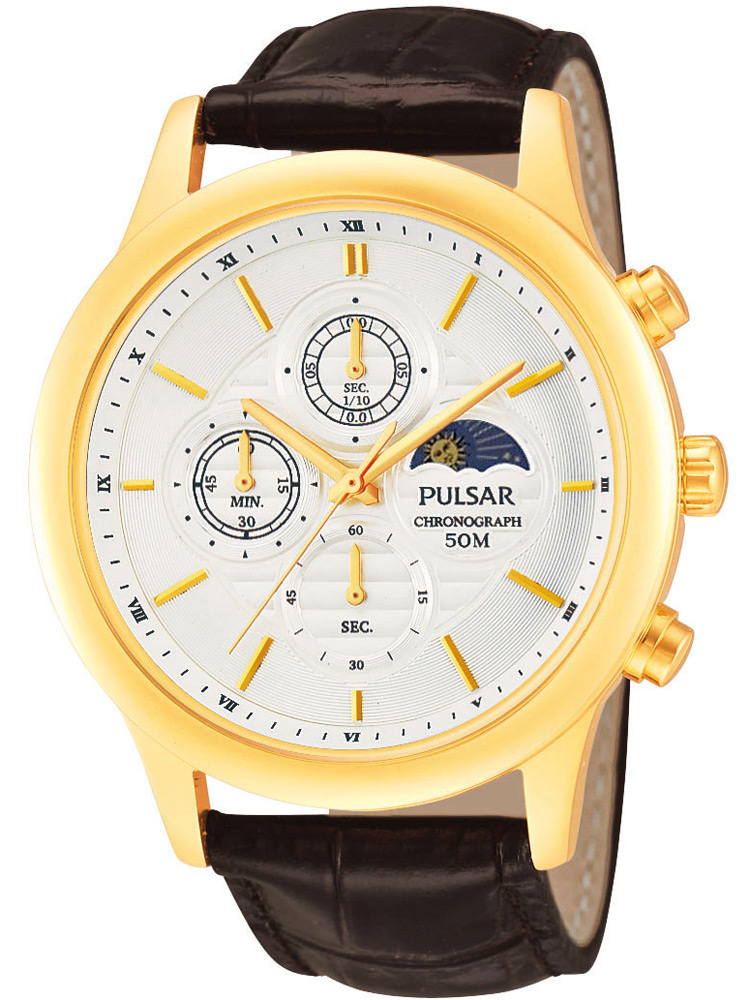 Pulsar PV9002X1 goldener Herren-Chrono mit Tag-Nacht Anzeige 5ATM