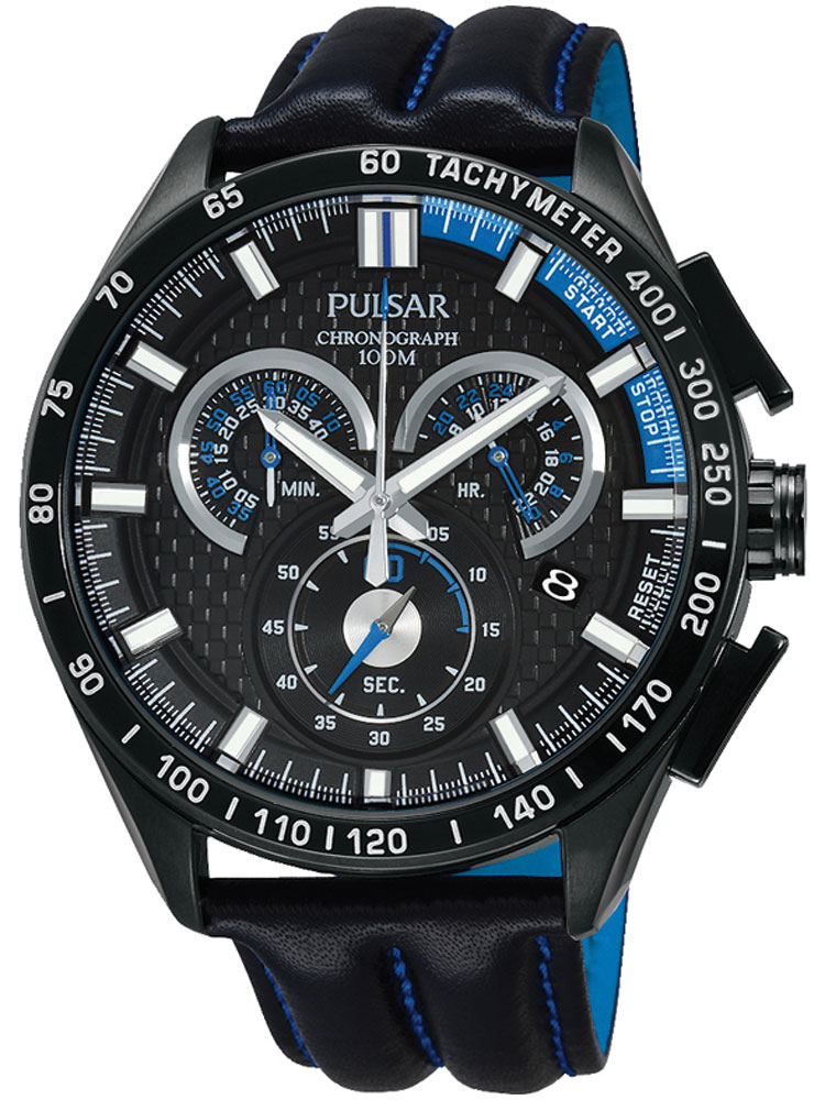 Pulsar PX7009X1 WRC Chronograph 44mm schwarz blau 100M