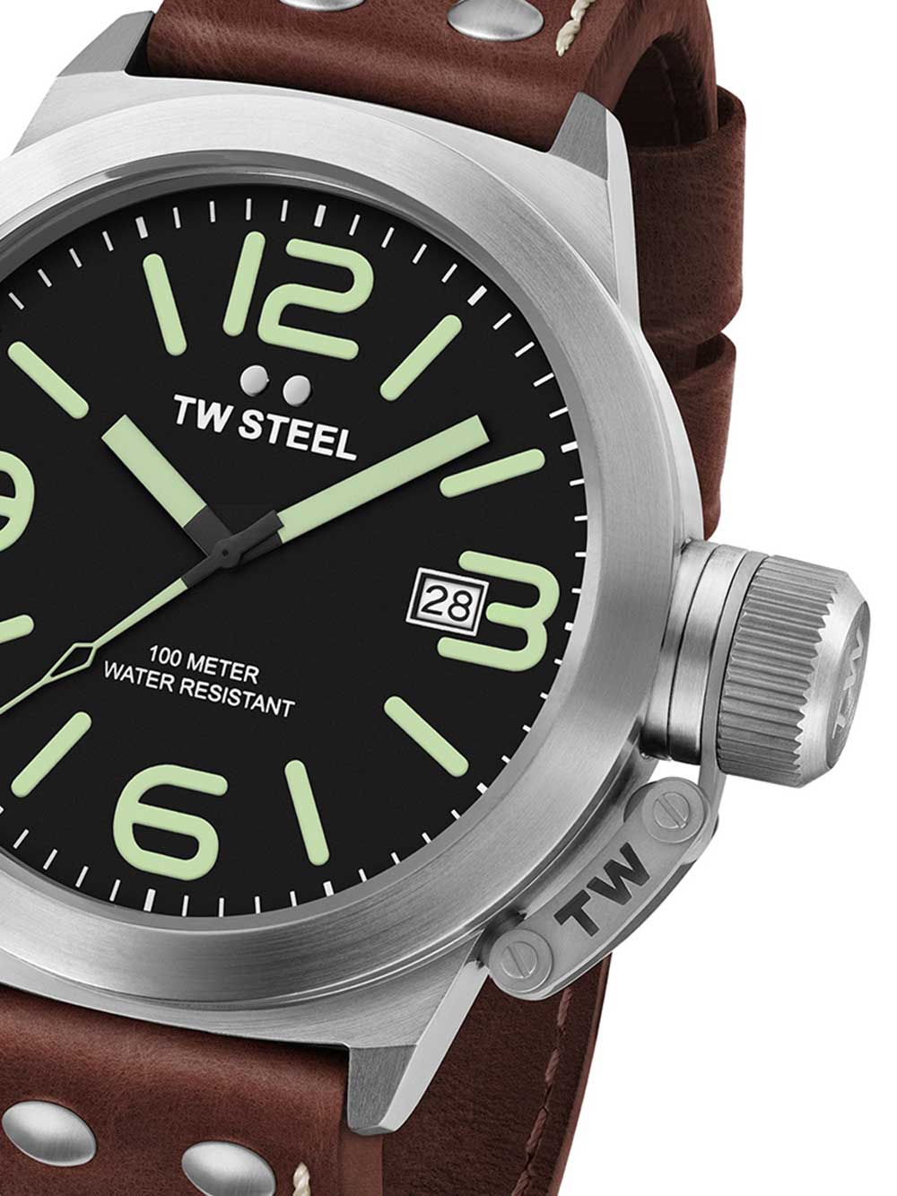 TW-Steel CS21 Canteen Leather 45mm 10ATM