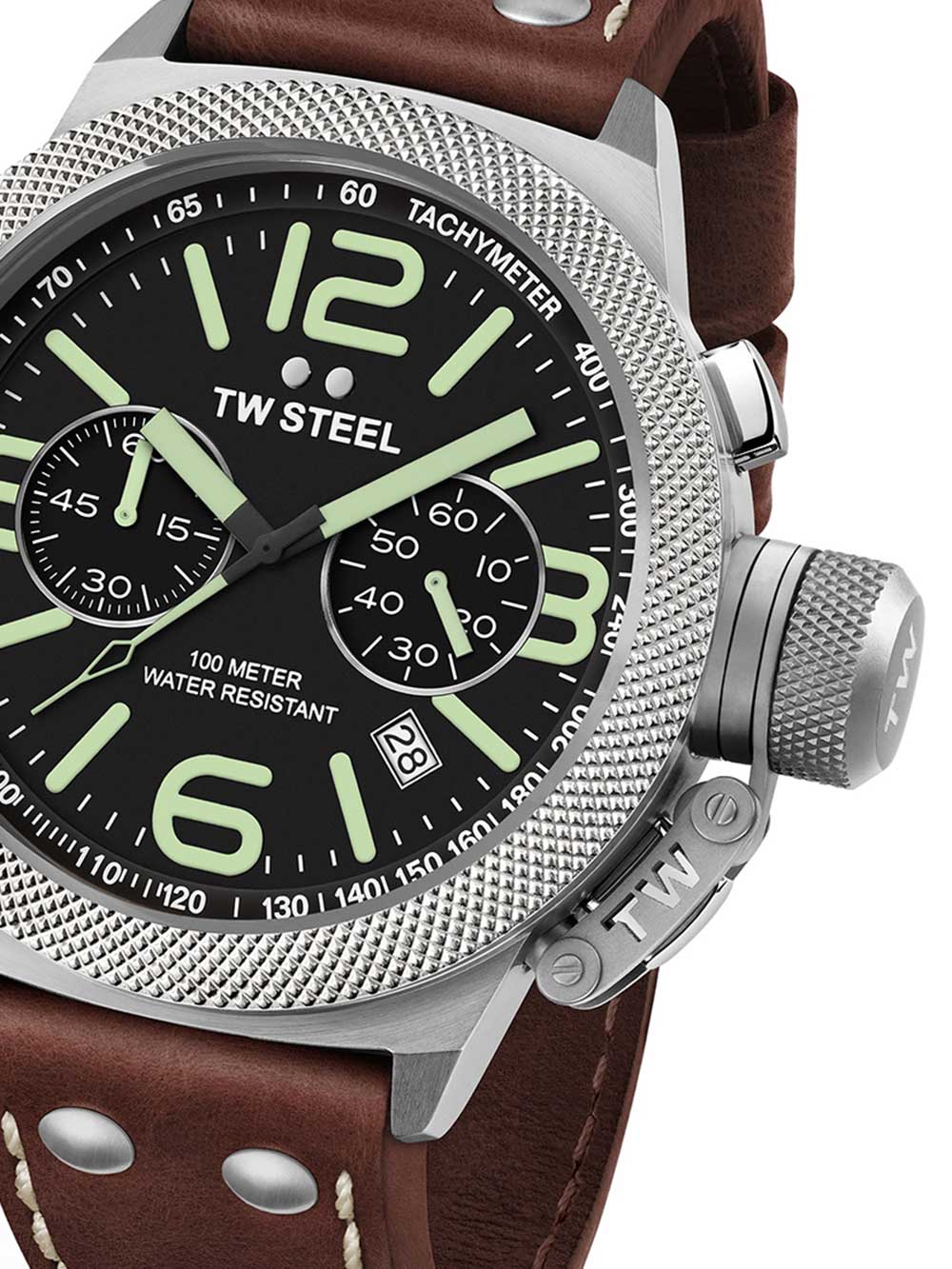 TW-Steel CS23 Canteen Leather Chronograph 45mm 10ATM