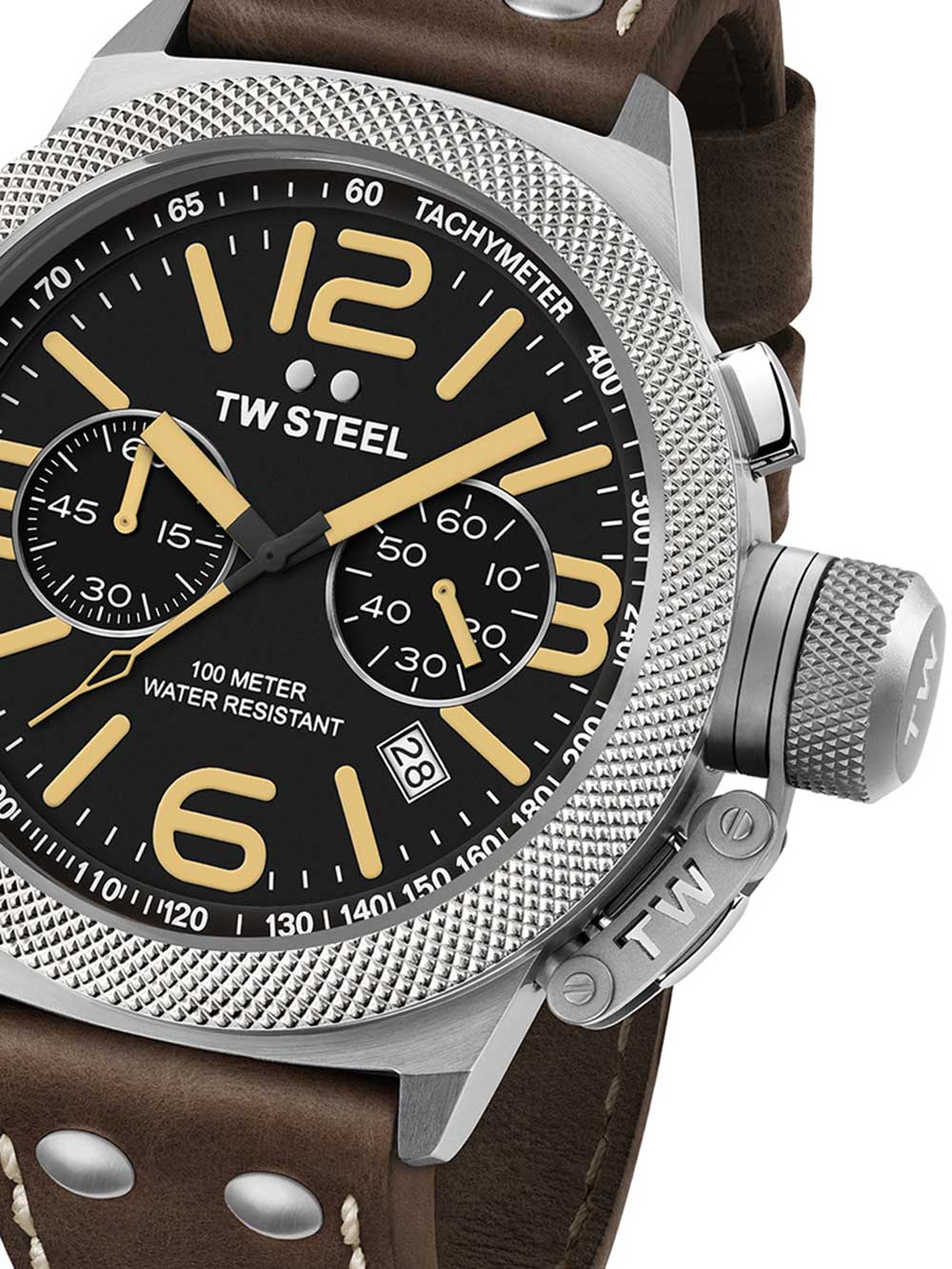 TW-Steel CS33 Canteen Leather Chronograph 45mm 10ATM