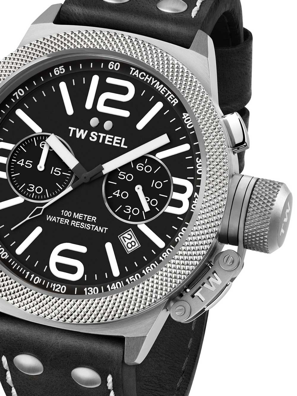 TW-Steel CS3 Canteen Leather Chronograph 45mm 10ATM