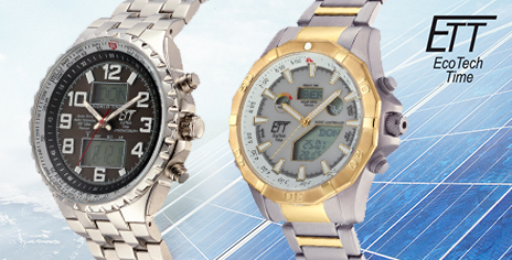 ETT Funkuhren günstig Time Solar - kaufen Eco Uhren Tech