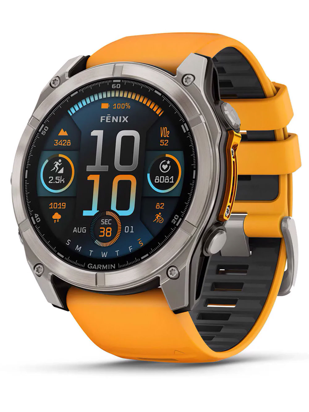 0753759338176 - 010-02905-11 Herrenuhr fenix 8 AMOLED Saphirglas Silikonband 51mm 10ATM