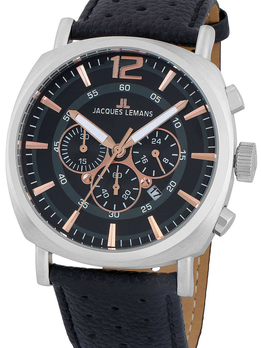 Jacques Lemans 1-1645J Lugano Chronograph Herren 46mm 10ATM