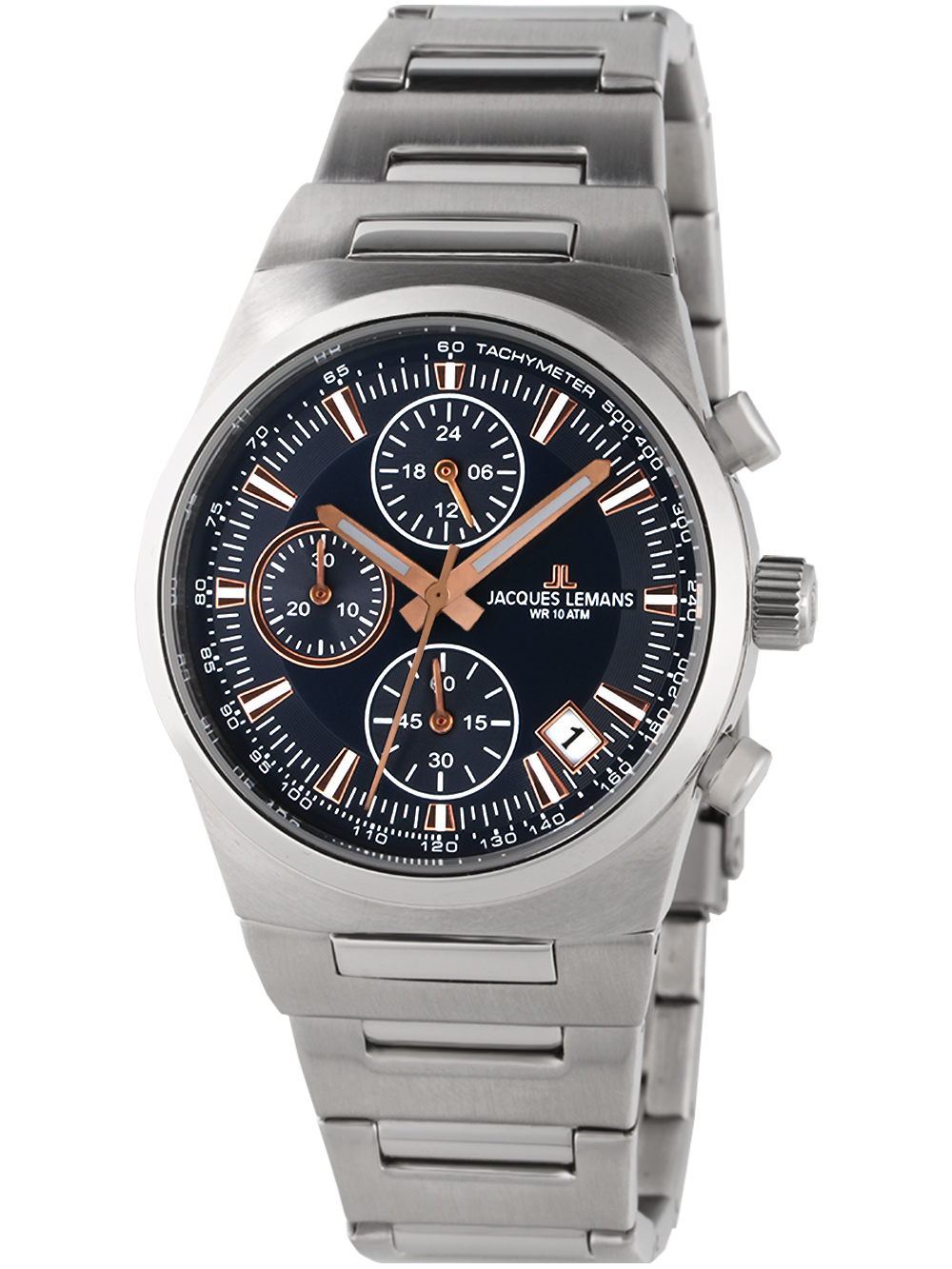 Jacques Lemans 1-1738B Manchester Damen Chrono 36mm 10ATM