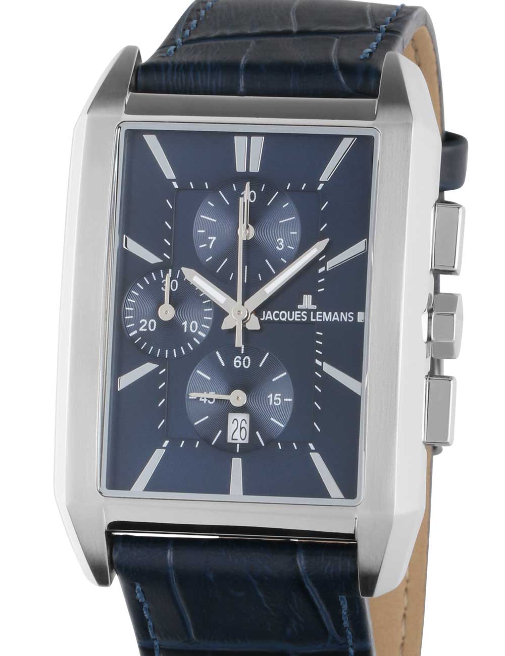 Jacques Lemans 1-2161.1C Torino eckiger Herren Chronograph 34mm