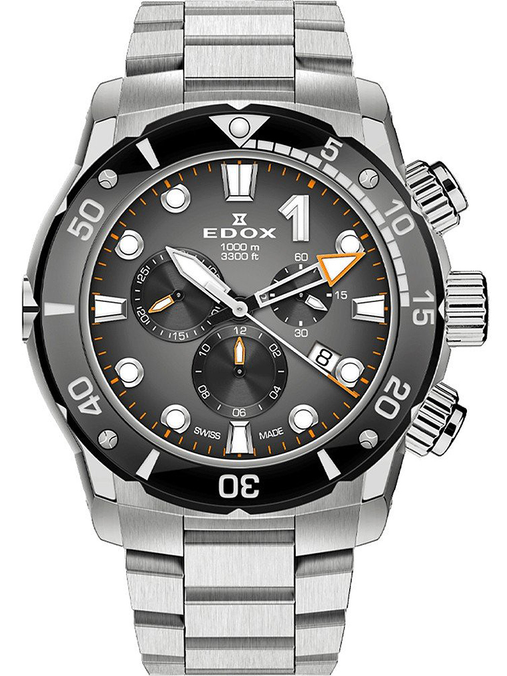 Edox 10242-TINM-GIDNO CO-1 Chronograph Herrenuhr 45mm 100ATM