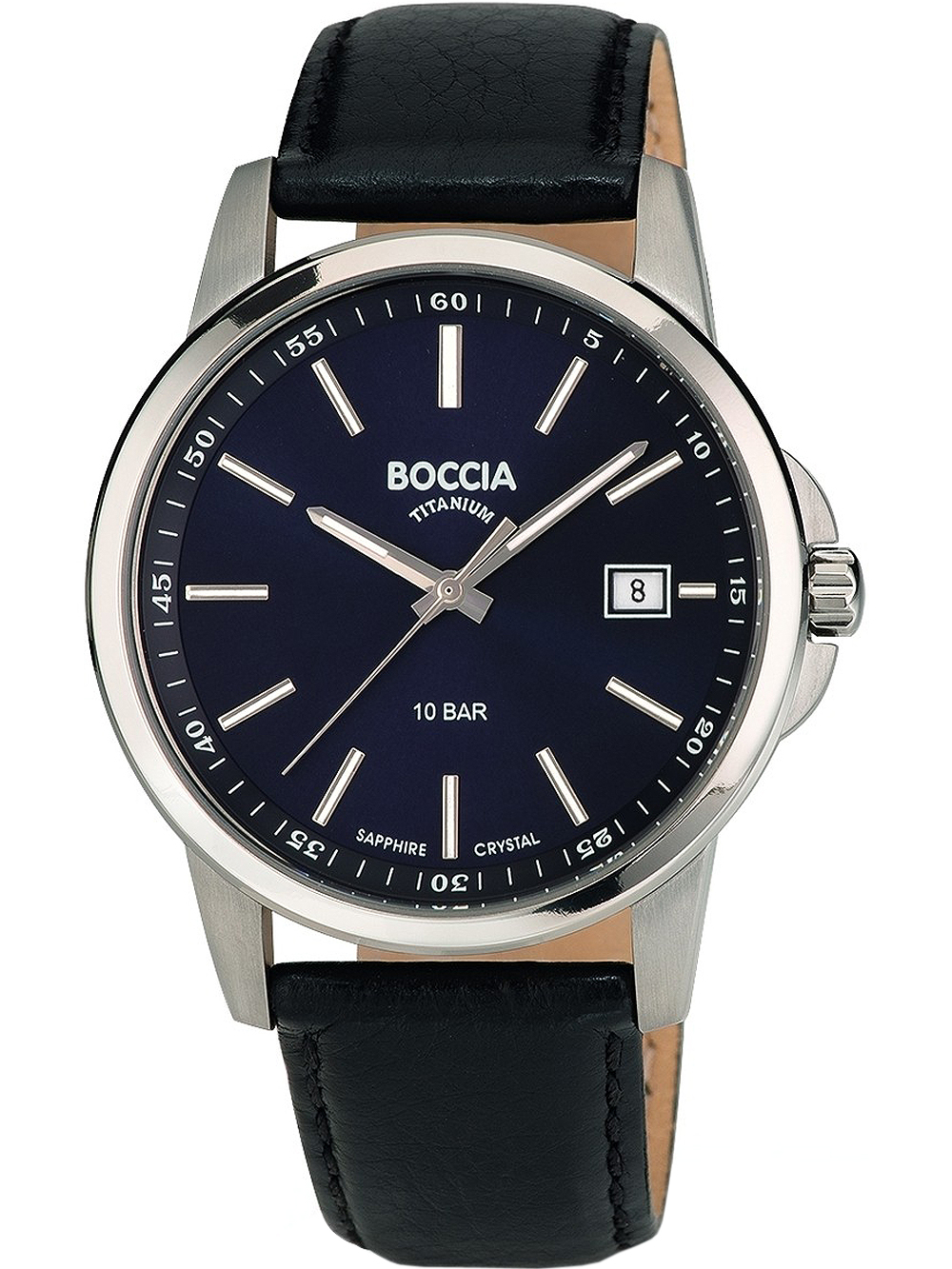 4040066254623 - BOCCIA® Herrenuhr Classic 3633-01 schwarz