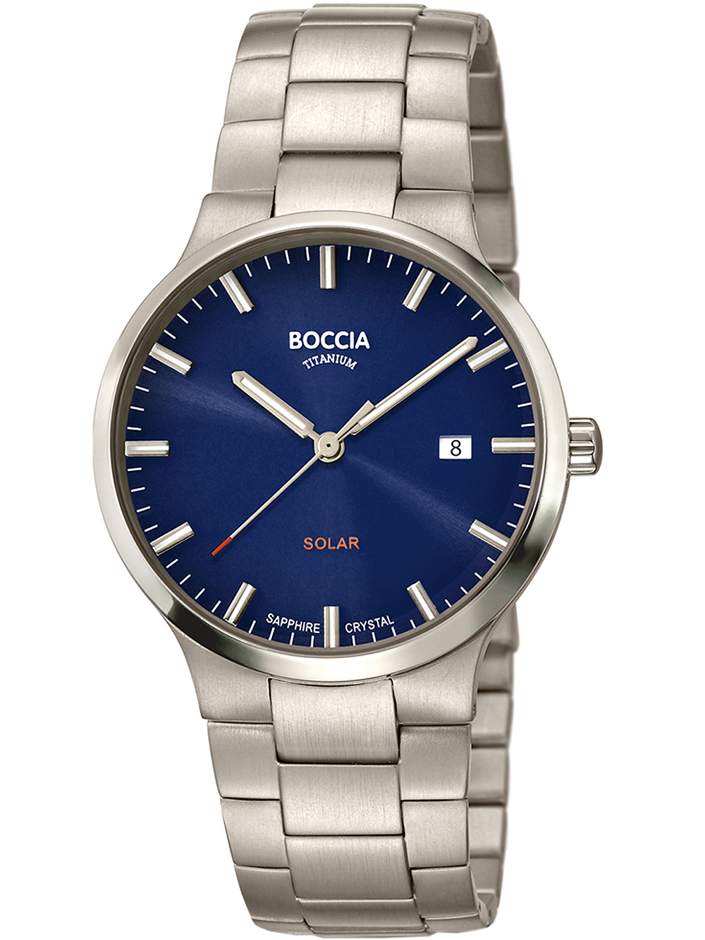 Boccia 3652-02 Herrenuhr Solar Titanium 39mm 5ATM