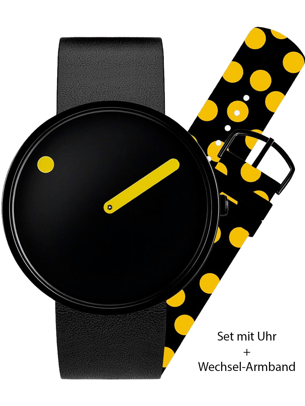 5712799021719 - 43388-SET Unisex Uhr Uhr Black and Yellow 40mm 5ATM