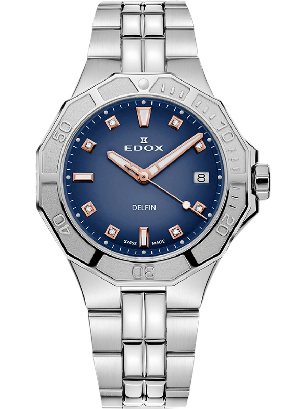 Edox 53020-3M-BUDDR Delfin Diver Damenuhr 38mm 20ATM