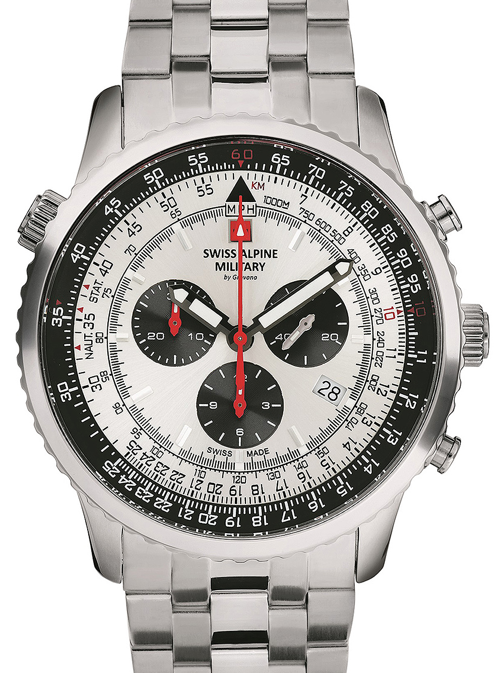 Swiss Alpine Military 7078.9132 Chronograph Herrenuhr 45mm 10ATM