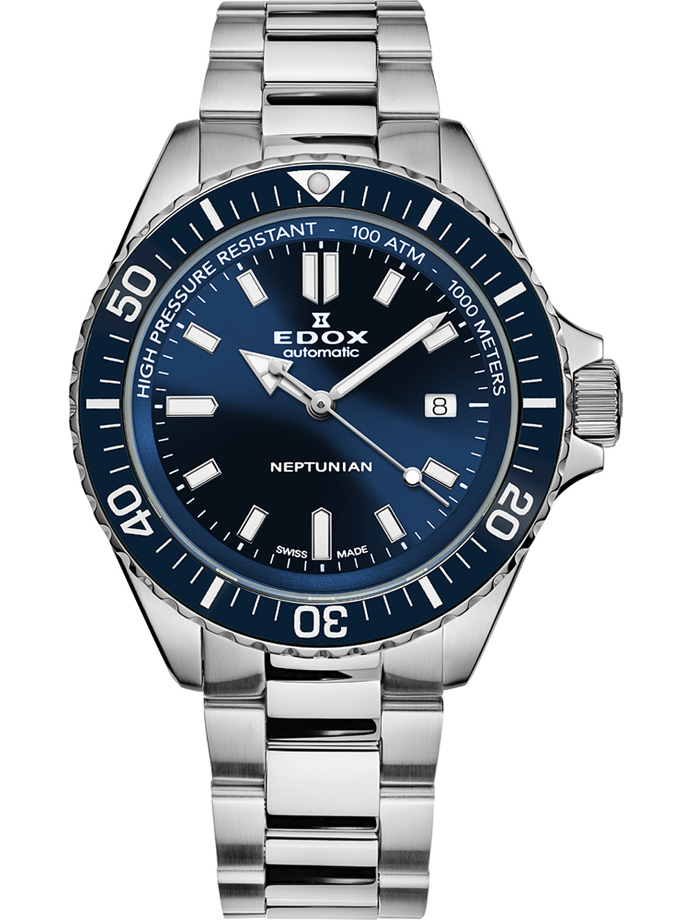 Edox 80120-3BUM-BUF Neptunian Automatik Herrenuhr 44mm 100ATM