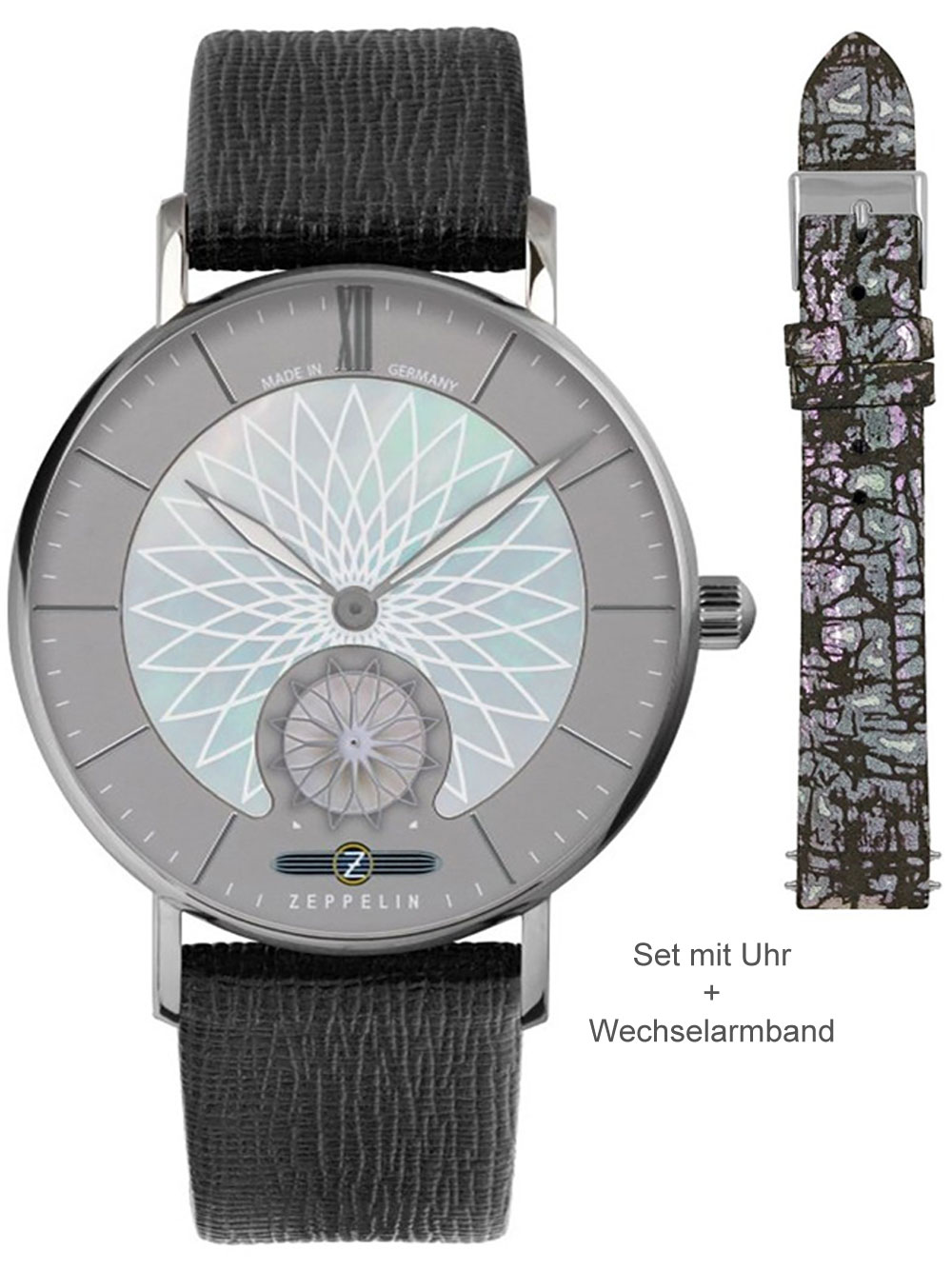 Zeppelin 8131-3 Mandala Set Damenuhr 36mm 5ATM