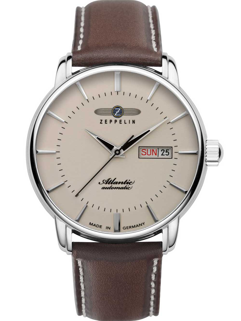 4041338846652 - Automatikuhr ZEPPELIN Atlantic Collection 8466-5 Armbanduhren braun (dunkelbraun) Herren Automatikuhren