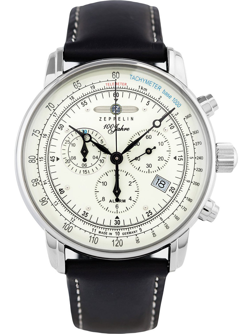 4041338868036 - Chronograph ZEPPELIN 100 Jahre Zeppelin 8680-3 Armbanduhren schwarz Herren Quarzuhren Made in Germany