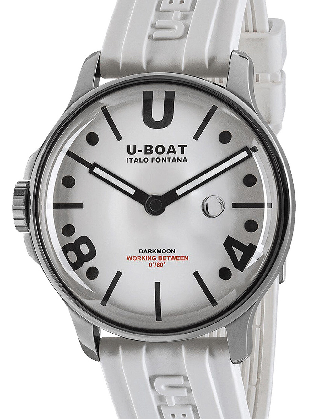 U-Boat 9542/A Darkmoon White SS Herrenuhr 44mm 5ATM