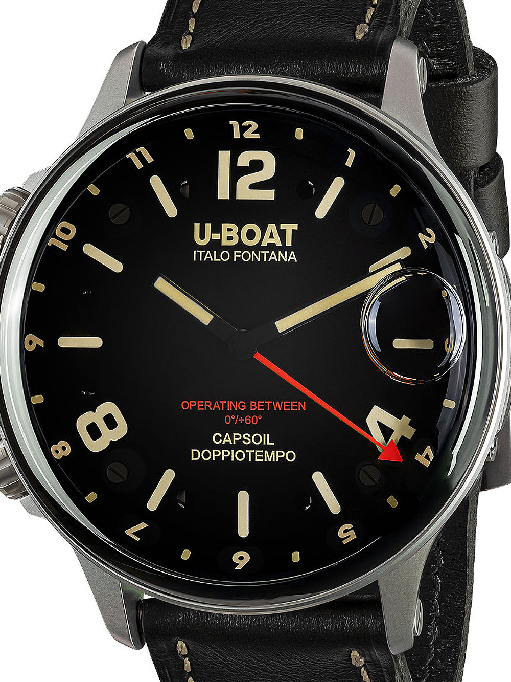 U-Boat 9672 Capsoil Doppiotempo SS GMT Herrenuhr 55mm 10ATM