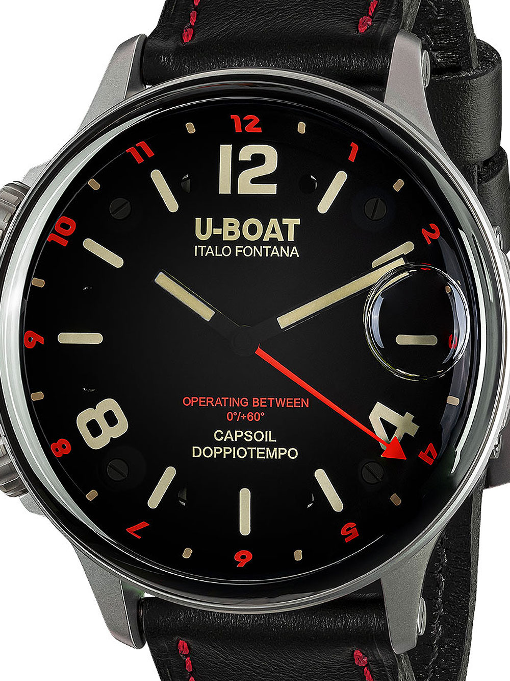 U-Boat 9674 Capsoil Doppiotempo SS GMT Herrenuhr 55mm 10ATM