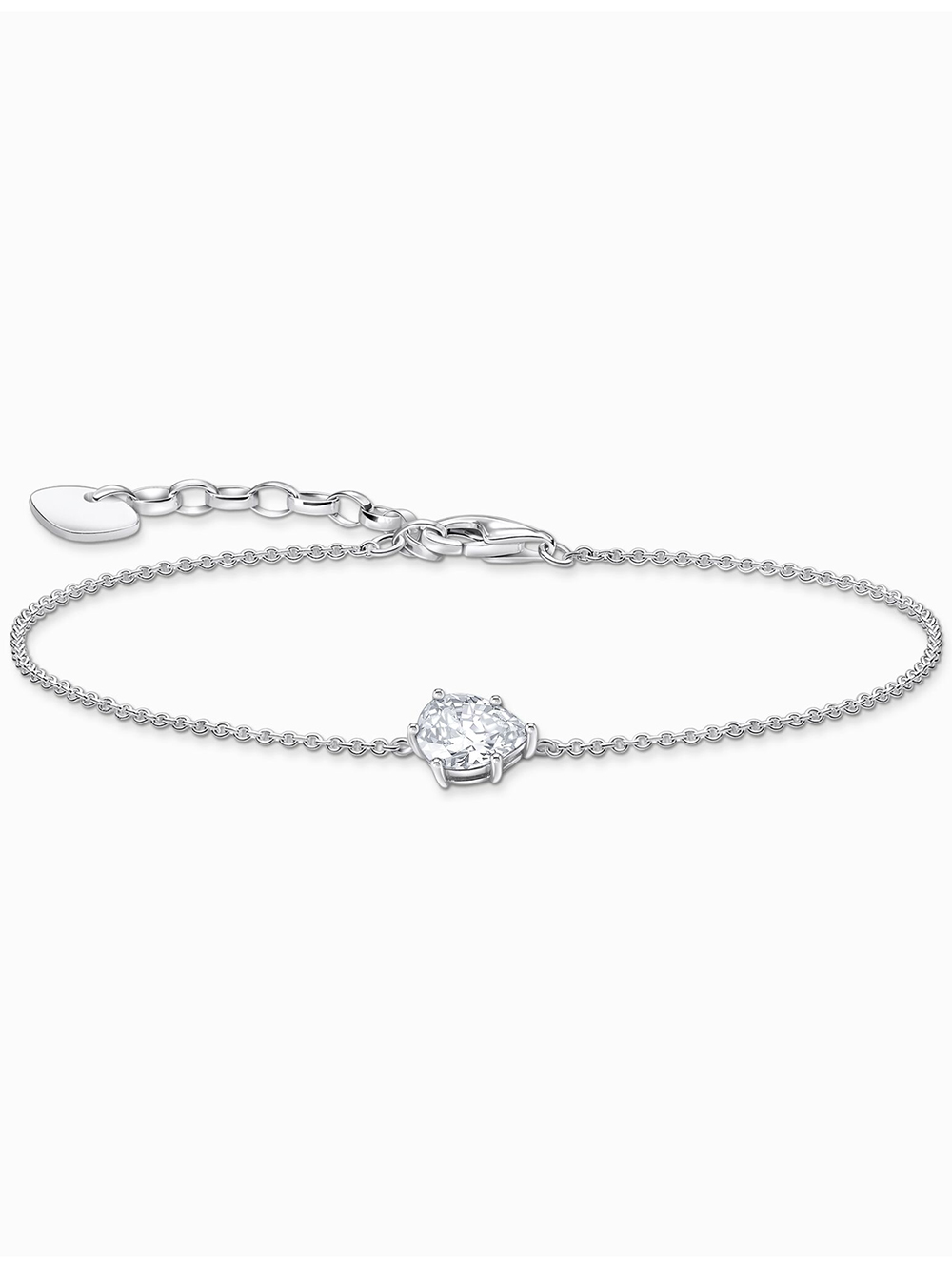 Thomas Sabo A2159-051-14-L19V Silbernes Armband m. weißem Zirkonia Tropfen