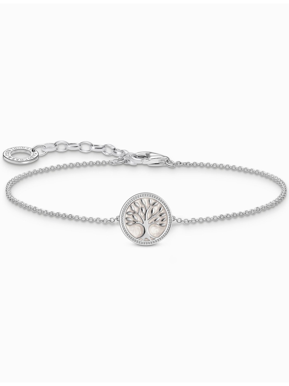 4051245582000 - Armband THOMAS SABO mit Tree-of-Love-Anhänger A2160-007-21-L19V A2160-427-39-L19V Armbänder Gr 19 Silber 925 (Sterlingsilber) bunt (silberfarben weiß) Damen