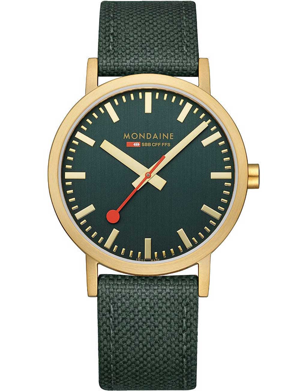 7611382621955 - A6603036060SBS Classic Grün und Gold 40mm 3ATM