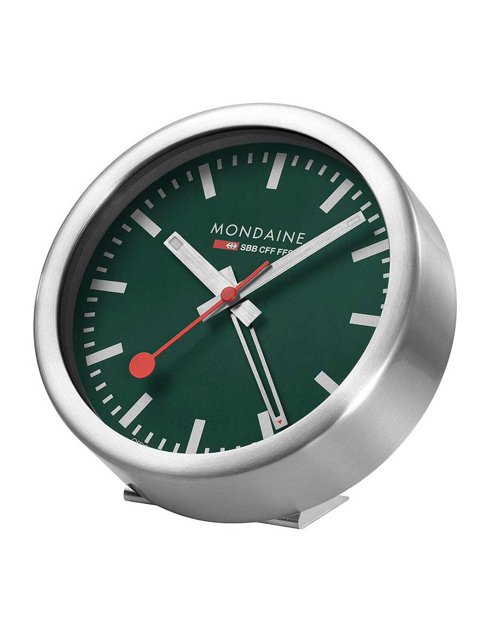 Mondaine A997.MCAL.66SBV.1 waldgrüne mini Wanduhr Tischuhr & Wecker 12,5 cm