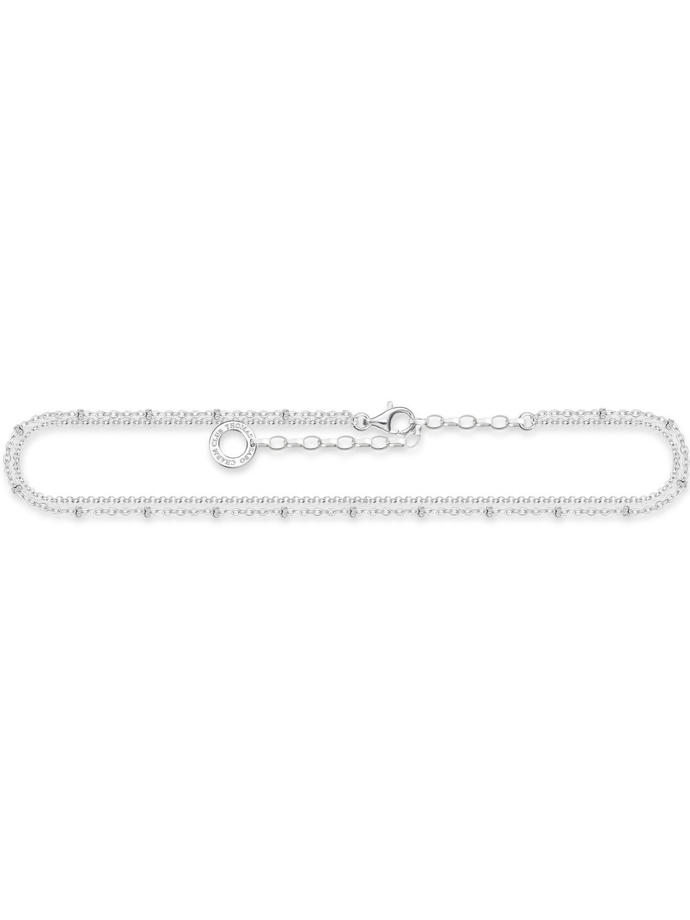 4051245505634 - Fußkette THOMAS SABO doppelreihig AK0030-001-21-L27V Fußkettchen Gr 27 Silber 925 (Sterlingsilber) silberfarben Strandaccessoires