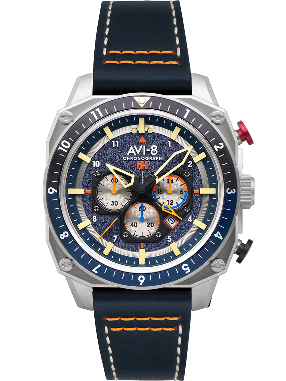 AVI-8 AV-4100-02 Herrenuhr Hawker Hunter Dual Time Chronograph 43mm 5ATM