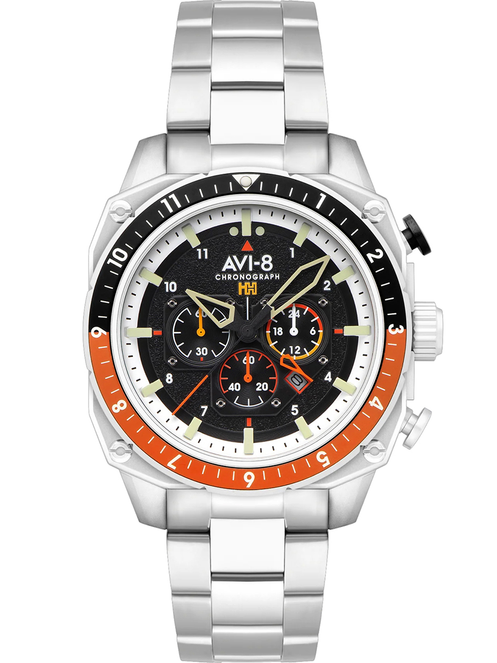 AVI-8 AV-4100-11 Herrenuhr Hawker Hunter Dual Time Chronograph 43mm 5ATM