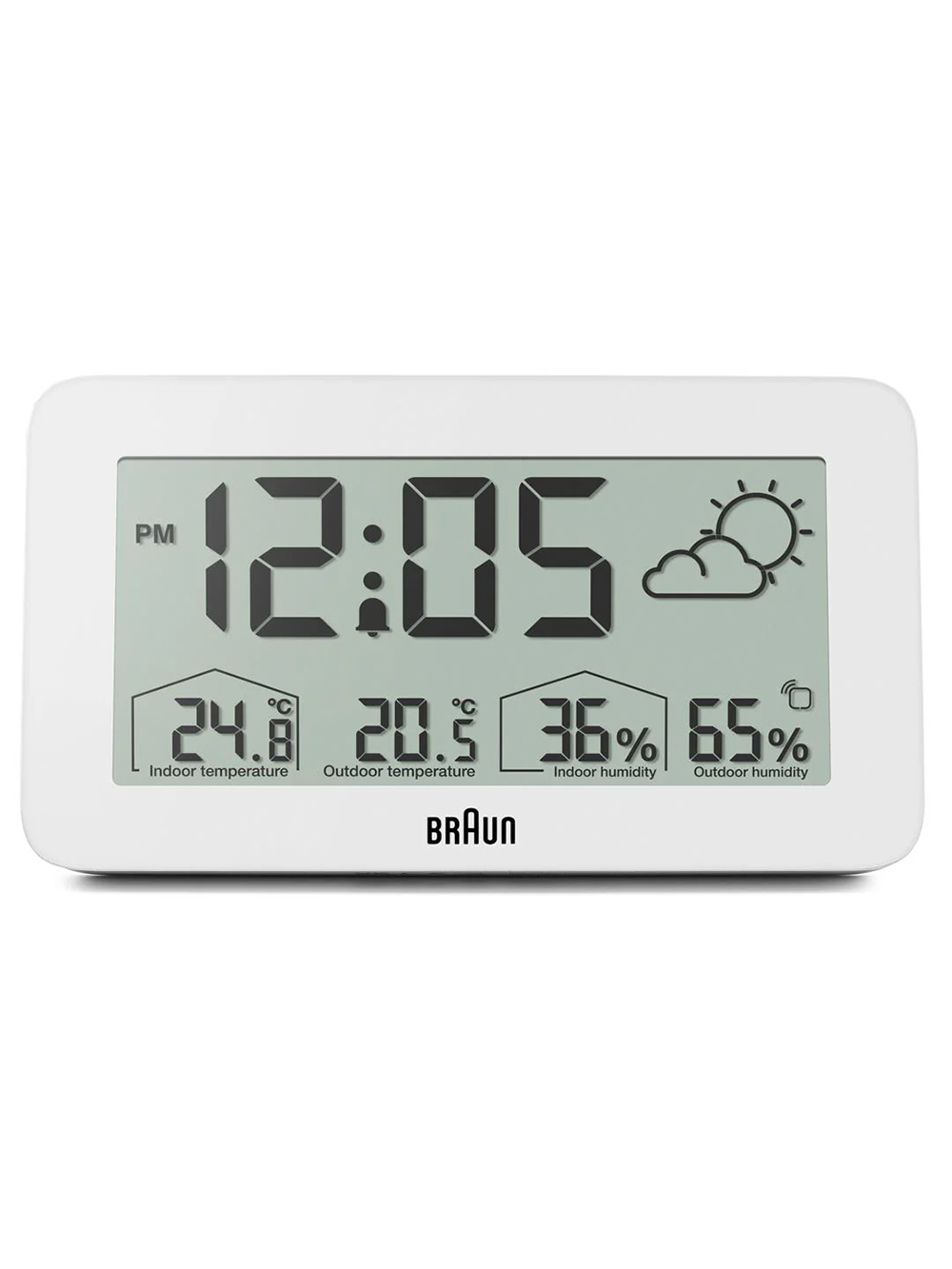 Braun BC13WP digitaler Wecker m. Wetterstation