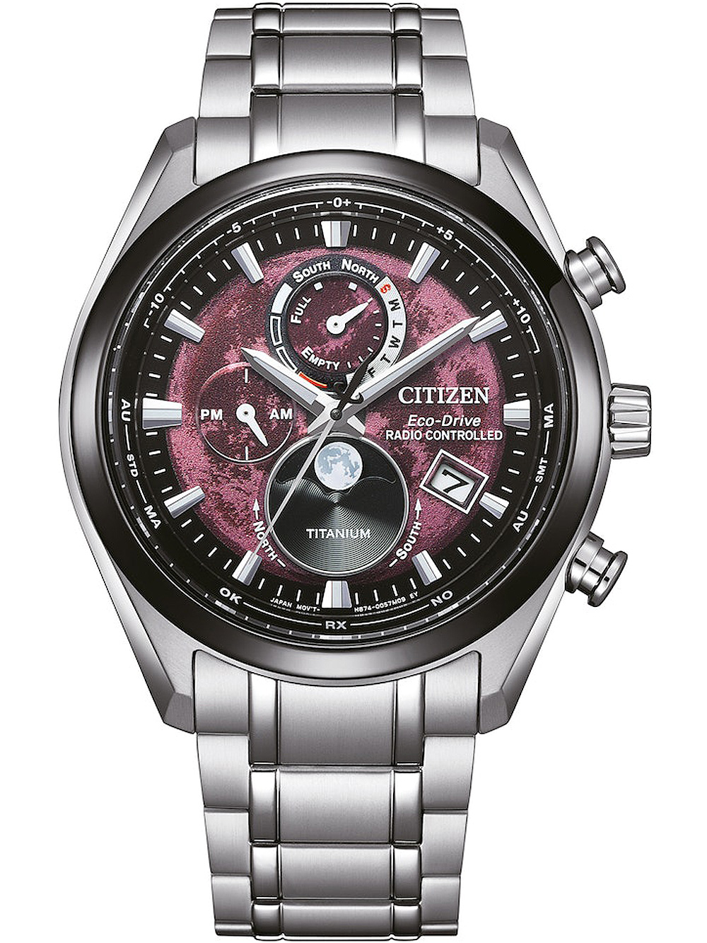 Citizen BY1018-80X Eco-Drive Mondphase Titanium Funkuhr