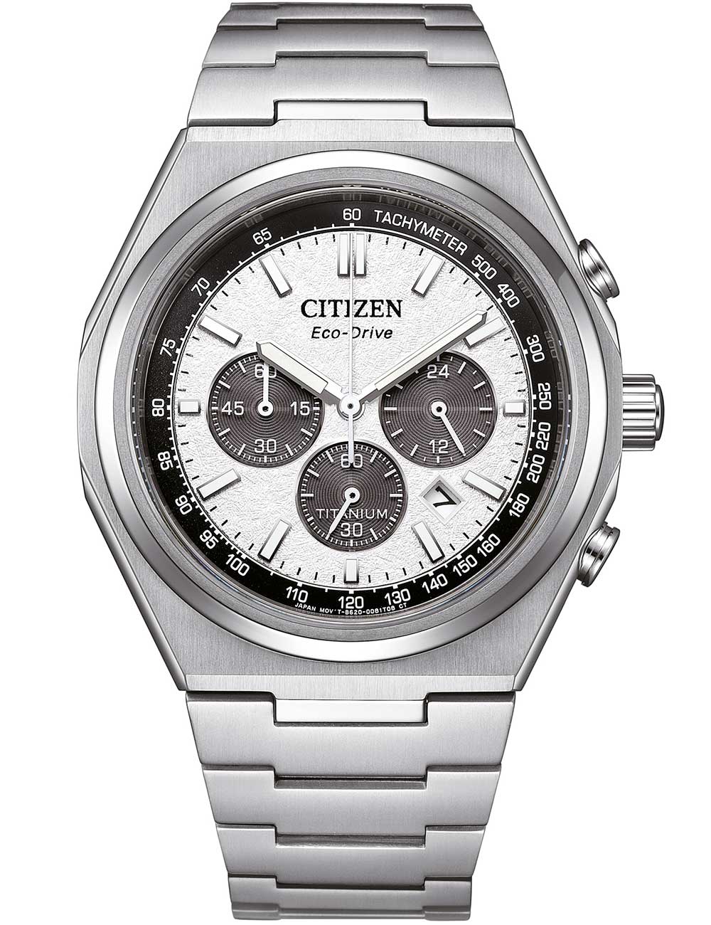 4974374341648 - Chronograph CITIZEN Armbanduhren silberfarben (titansilberfarben silberfarben) Herren Hochzeitsmode Armbanduhr Herren Titan Eco-Drive Solar Stoppfunktion Saphirglas