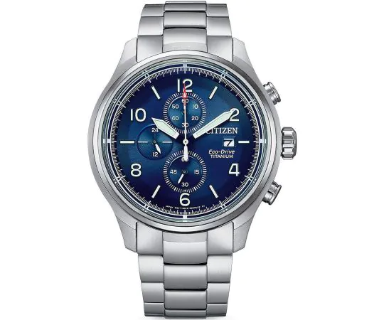 Citizen eco drive titanium blue dial sale