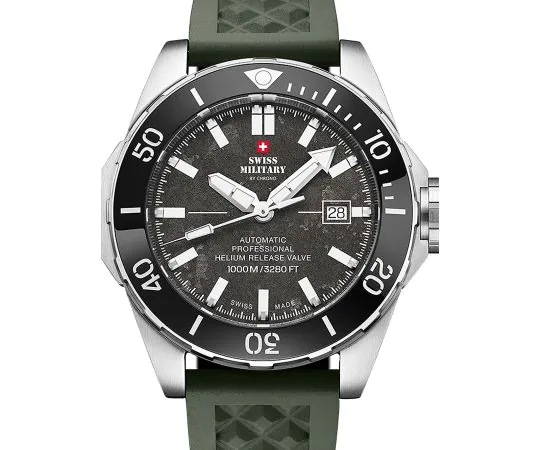 Swiss Military SMA34092.09 Automatik Diver Herrenuhr 45mm 100ATM