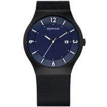 Bering Solaruhr Classic 14440-227 Herrenuhr schwarz blau 40 mm