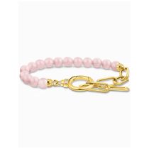 Thomas Sabo A2134-414-9-L19V Vergoldetes Armband mit rosa Beads