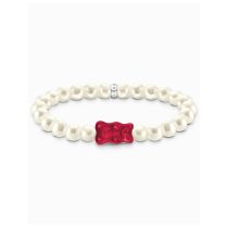 Thomas Sabo A2154-017-10-L15 Goldbären Perlenarmband rot 15 cm