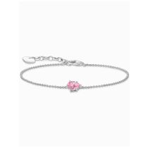 Thomas Sabo A2159-051-9-L19V Silbernes Armband m. pinkfarbenem Zirkonia Tropfen