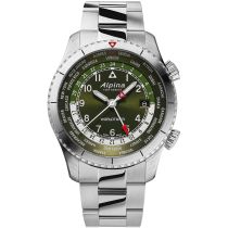 Alpina AL-255GR4S26B Startimer Pilot Worldtimer Herrenuhr 41mm