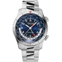 Alpina AL-255N4S26B Startimer Pilot Worldtimer Herrenuhr 41mm