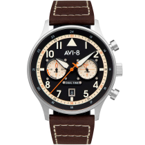 AVI-8 av-4088-01 Carey Dual Time Herrenuhr 44mm 5ATM