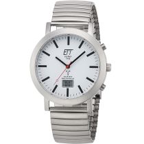 ETT EGS-11580-11M Herrenuhr Zugband Solar Funkuhr 41mm 5ATM