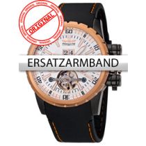 Perigaum Ersatzband Silikon P-1108-IR schwarz-gold rose Schliesse