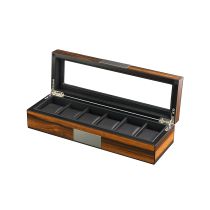 Rothenschild Uhrenbox RS-2377-6EB für 6 Uhren ebony