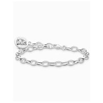 Thomas Sabo X0291-001-21-L17 Silbernes Charm-Armband m. Goldbären Logo-Ring