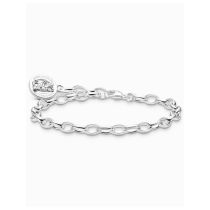 Thomas Sabo X0291-001-21-L19 Silbernes Charm-Armband m. Goldbären Logo-Ring