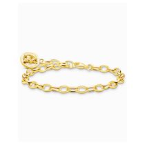 Thomas Sabo X0291-413-39-L19 Vergoldetes Charm-Armband m. Goldbären Logo-Ring